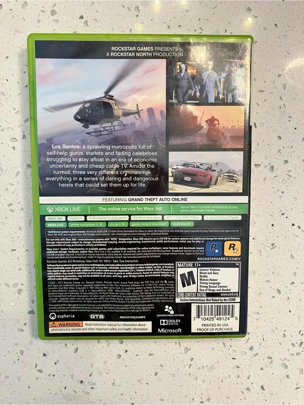 Microsoft Xbox 360 Grand Theft Auto V -